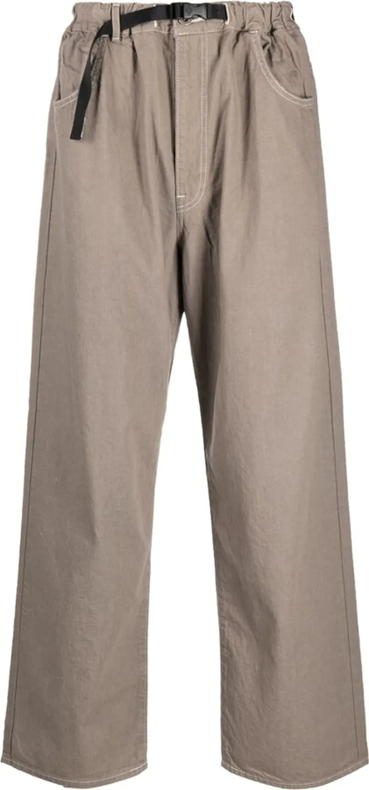 Straight-Leg Elasticated-Waist Trousers