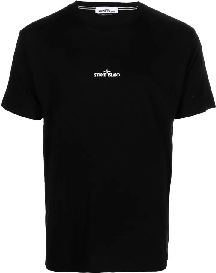 Black Logo Print Cotton T-Shirt