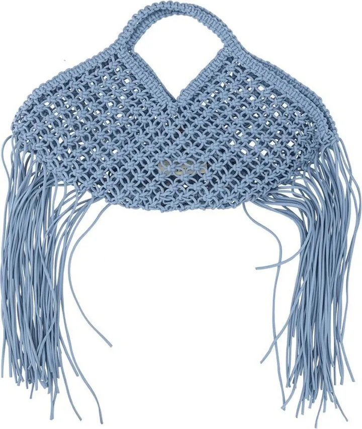 Yuzefi Medium Woven Fringed Shoulder Bag