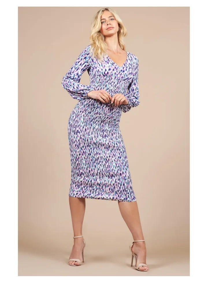 Little Mistress Balloon Sleeve Knitted Dress