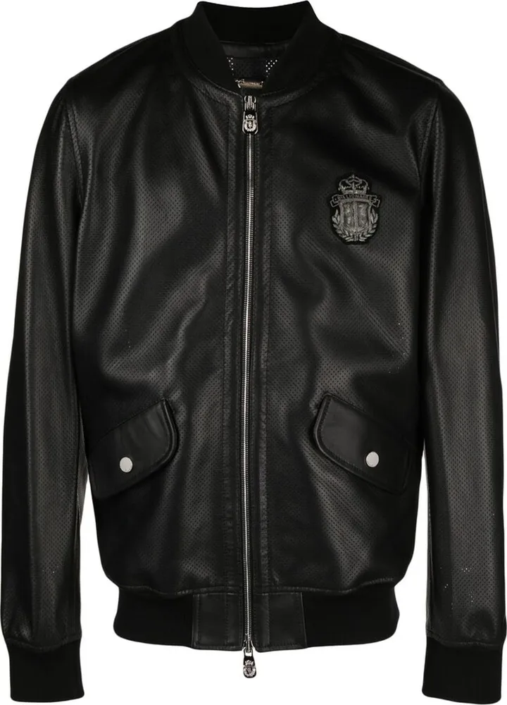 Nappa sheepskin bomber jacket