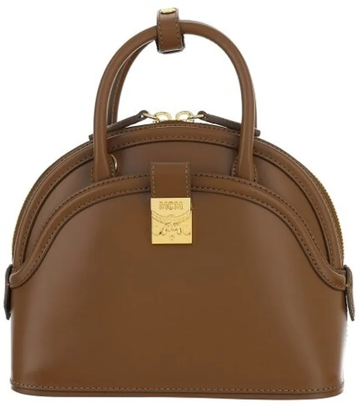 MCM Anna Logo Plaque Tote Bag