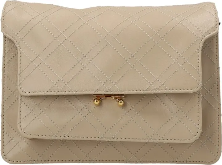 Marni Stitched Detailed Medium Trunk Soft Shoulder Bag