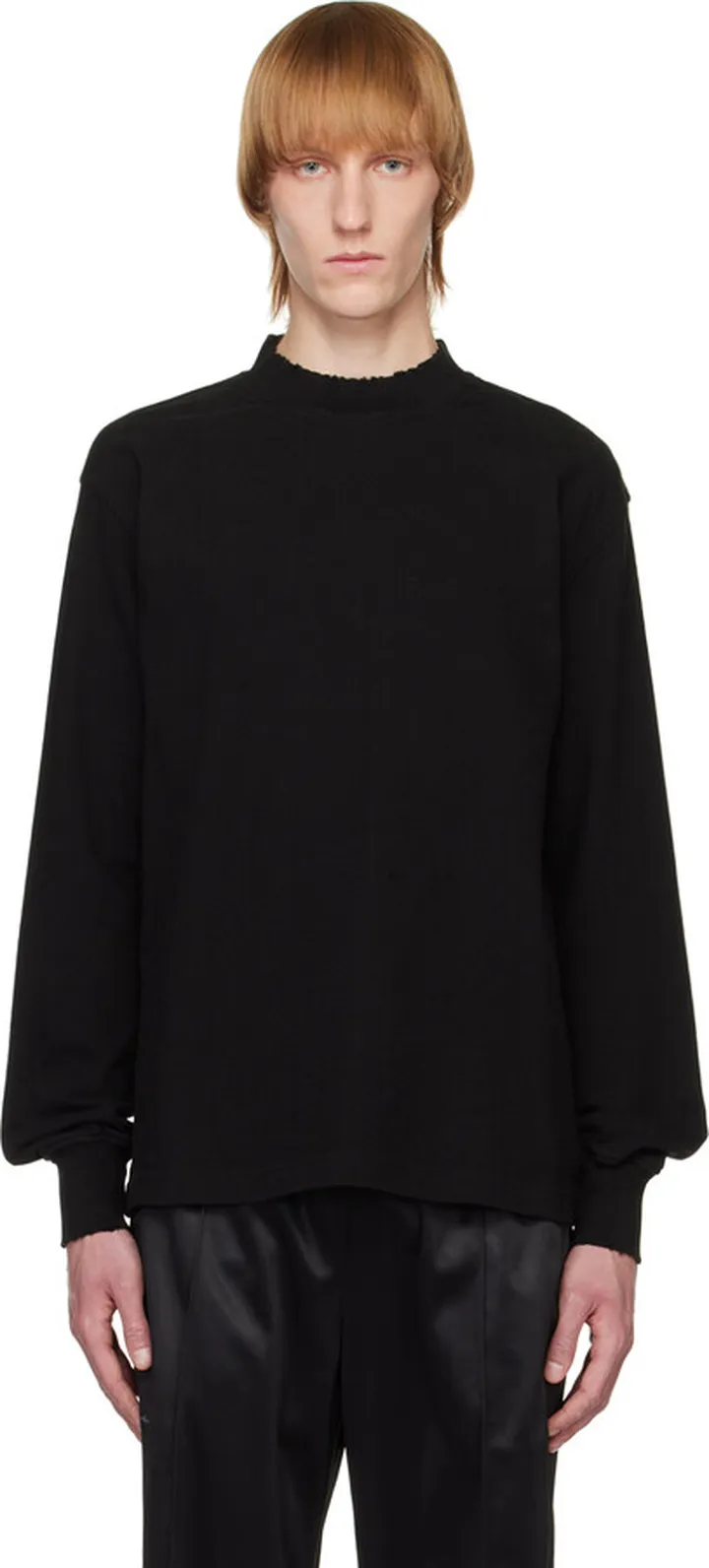 Han Kjobenhavn Black Distressed Long Sleeve T-Shirt