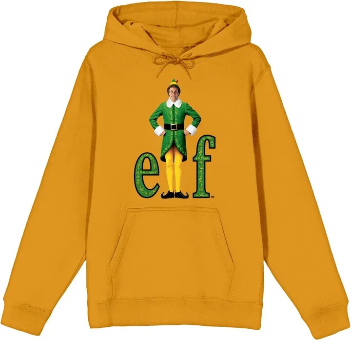 Elf William Buddy Hobbs Logo Men's Gold Sweatshirt-XXL