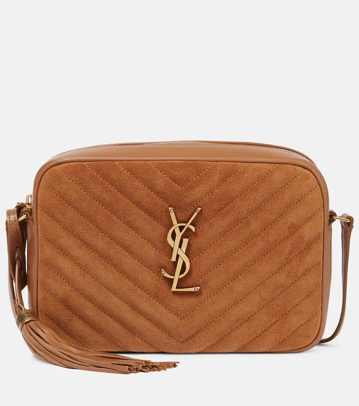 Lou Camera suede crossbody bag