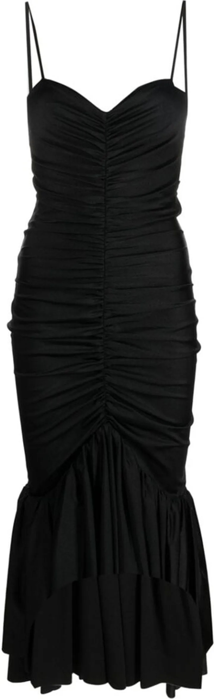 Draped Sleeveless Midi Dress