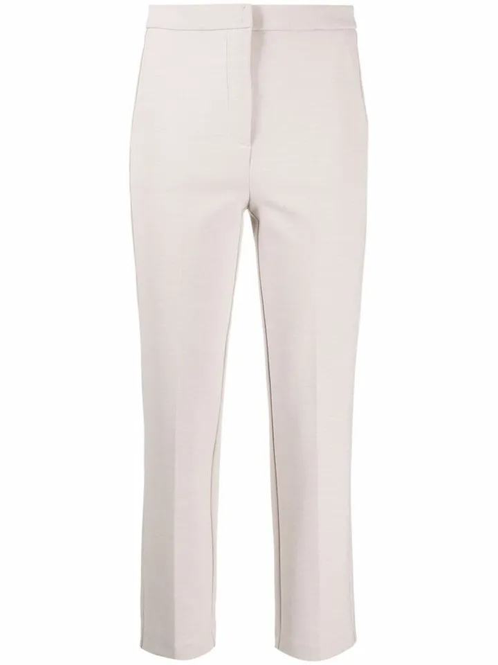 Stretch-Fit Cropped Trousers
