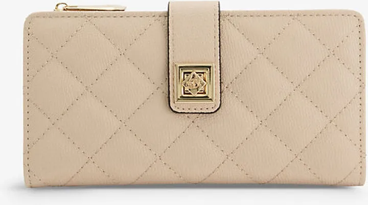 Womens Nude-synthetic Klintons Twist-lock Quilted Faux-leather Purse