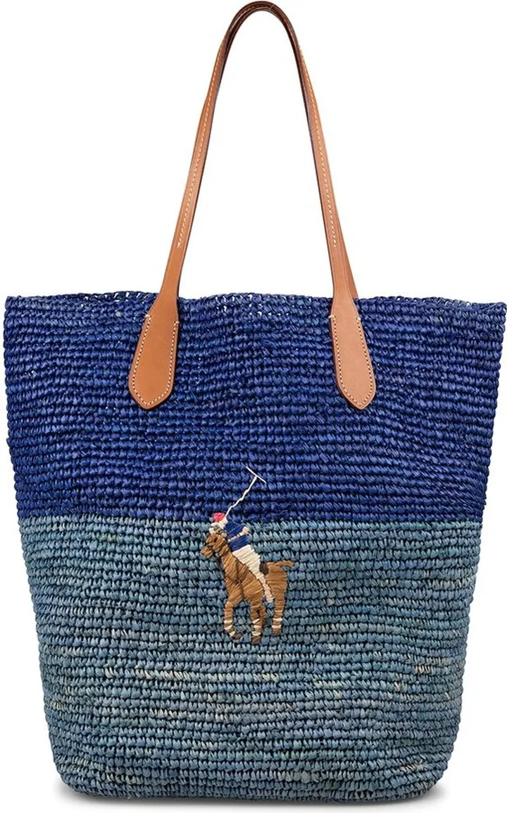 Polo Ralph Lauren Logo-Embroidered Two-Tone Tote Bag
