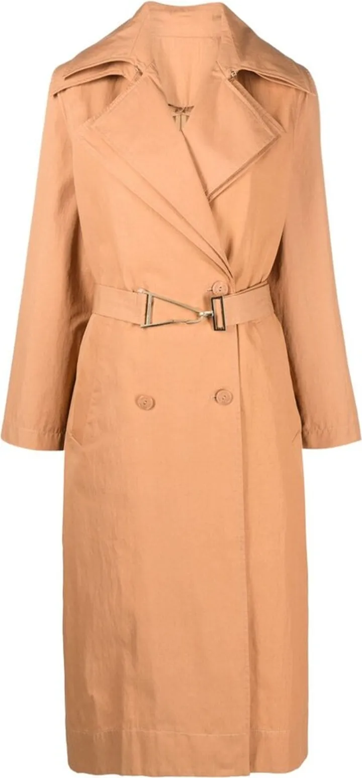 Belted Double-Breasted Trench Coat