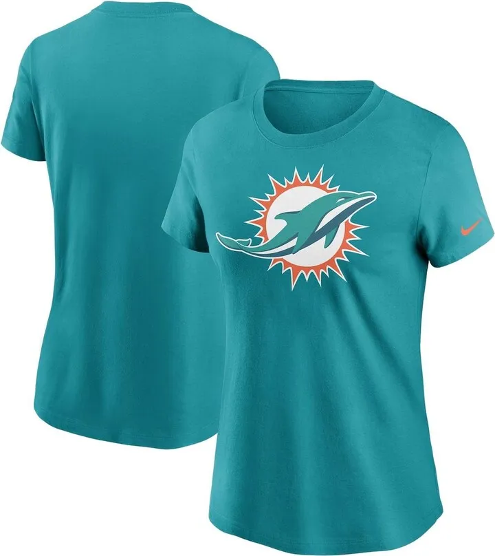Women's Nike Aqua Miami Dolphins Logo Essential T-shirt