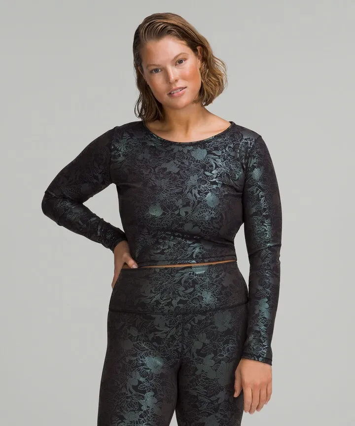 Wunder Train Cropped Long Sleeve Shirt Foil