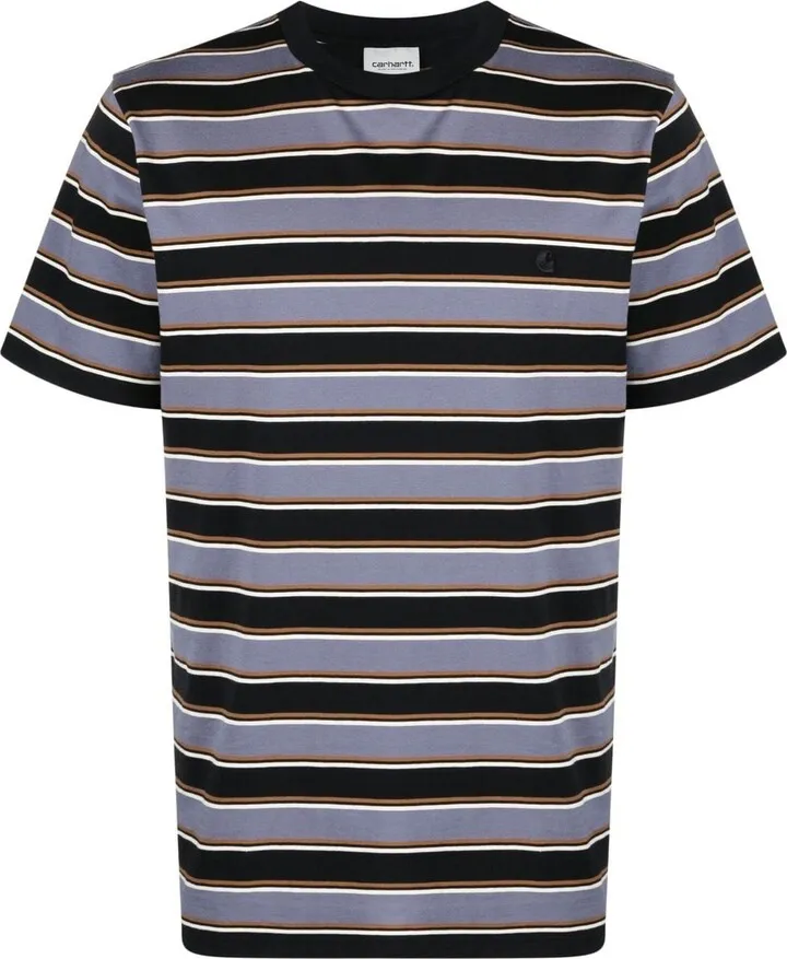 horizontal-stripe cotton T-shirt