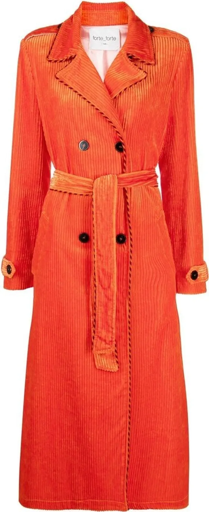 Corduroy Belted Trench Coat