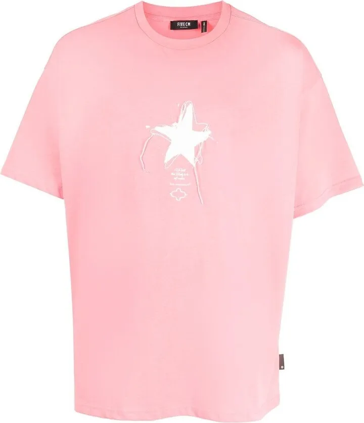star-print T-shirt