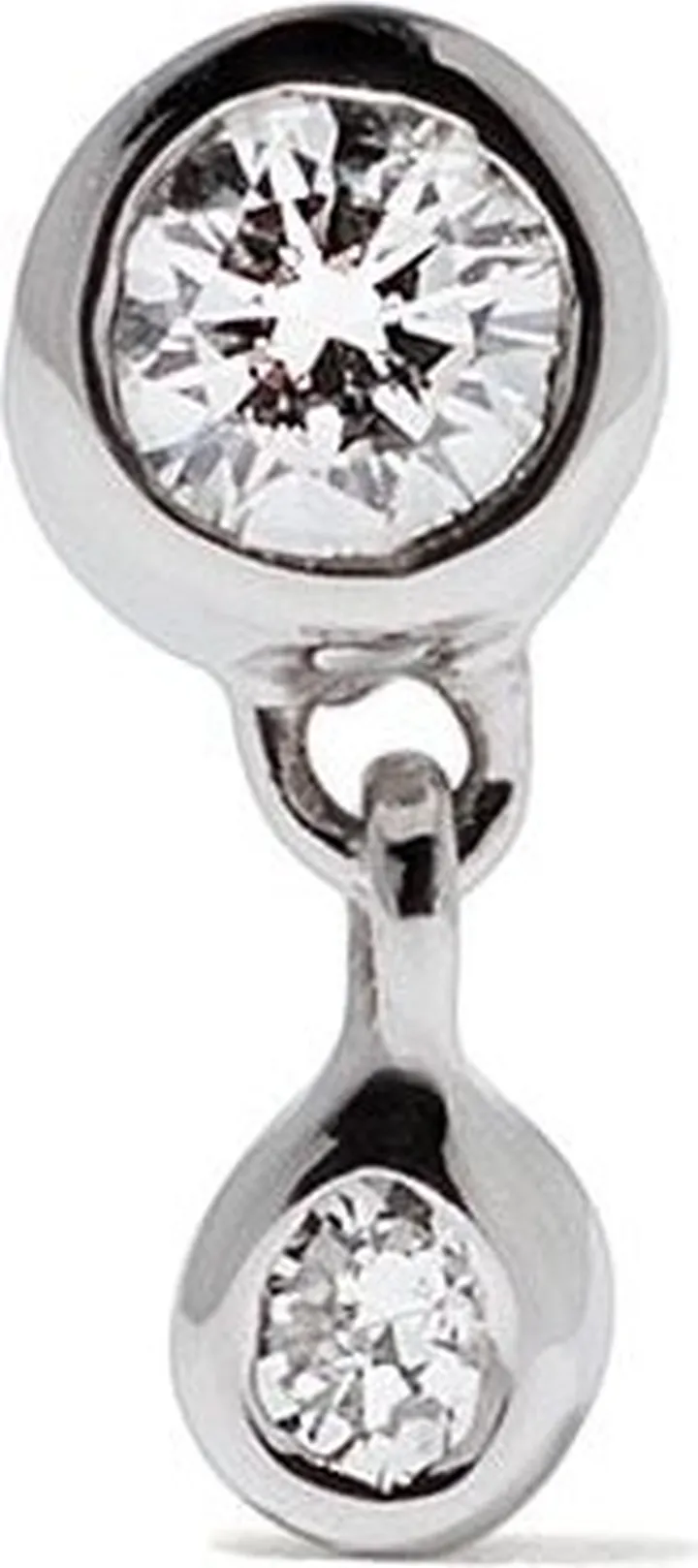 14kt white gold Mini Me diamond stud