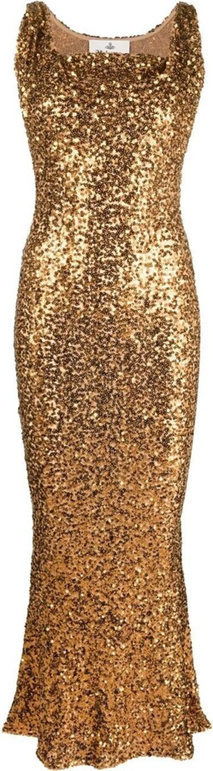 Sequinned Sleeveless Midi Dress
