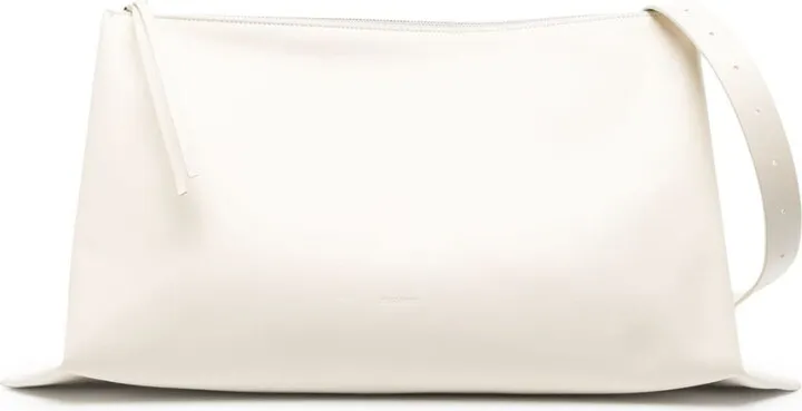 Adjustable-Strap Leather Shoulder Bag