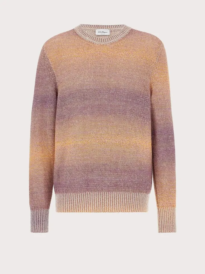 Ferragamo Men Dégradé cotton sweater Multicolor
