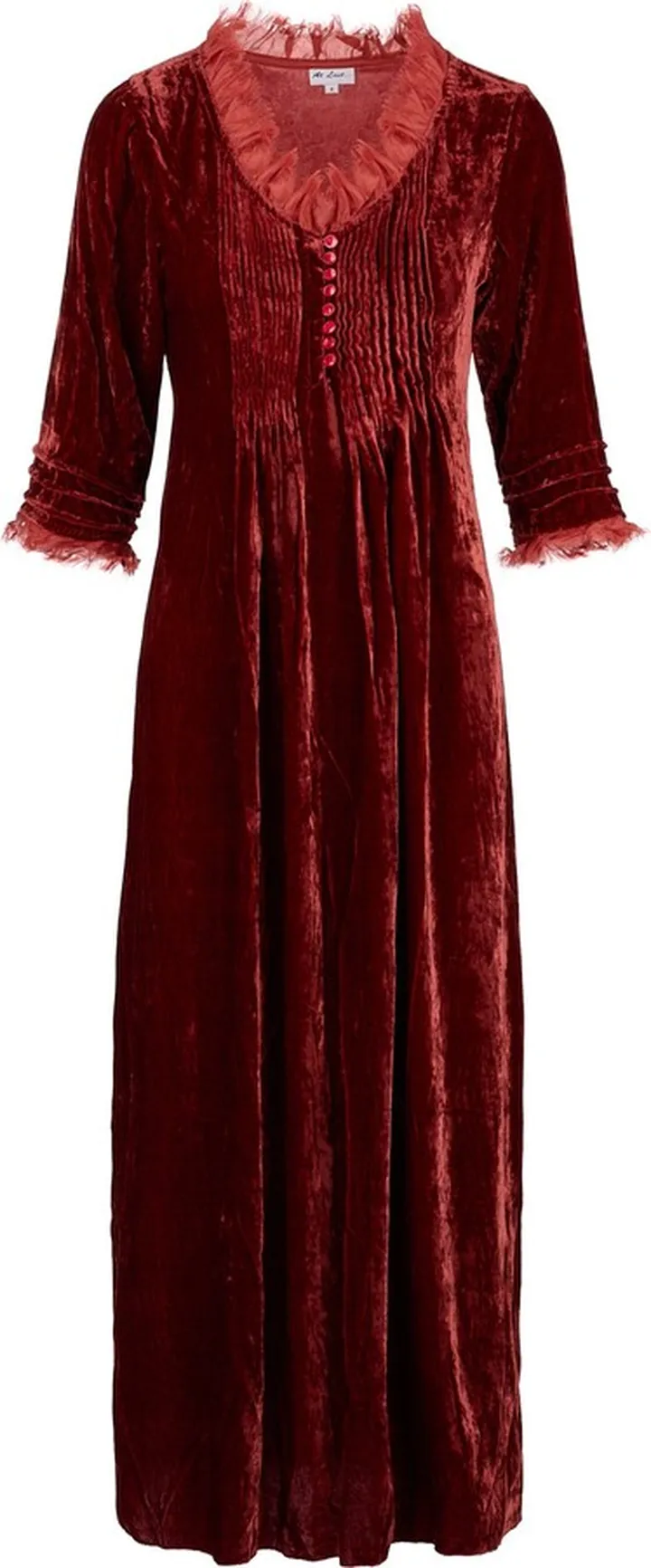 At Last... - Silk Velvet Annabel Dress In Terracotta