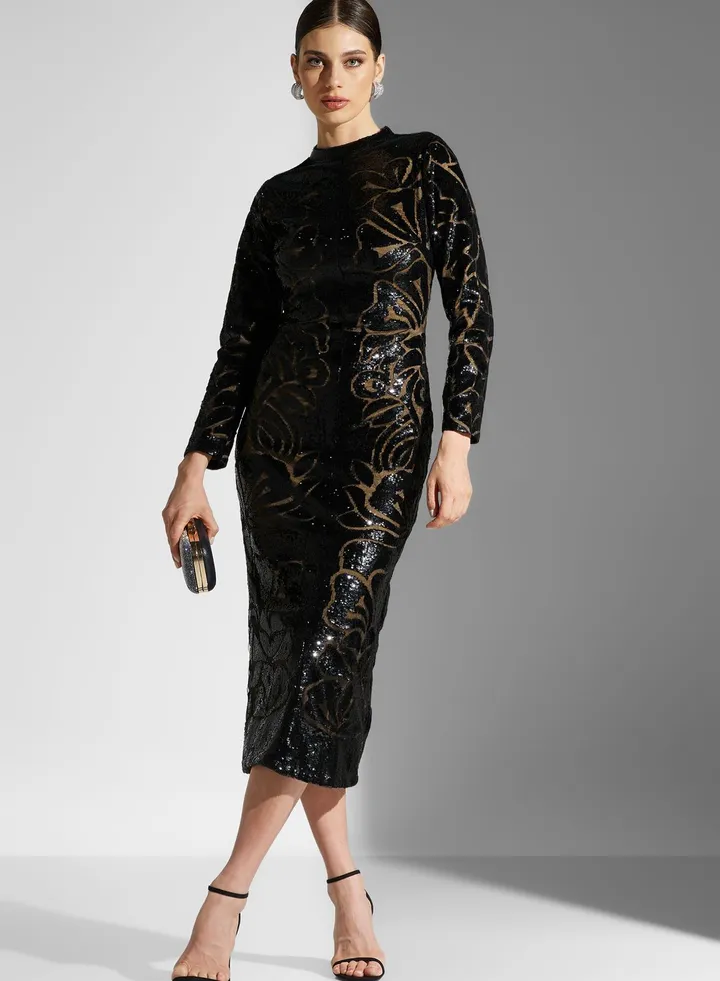 Embellished Knitted Dress