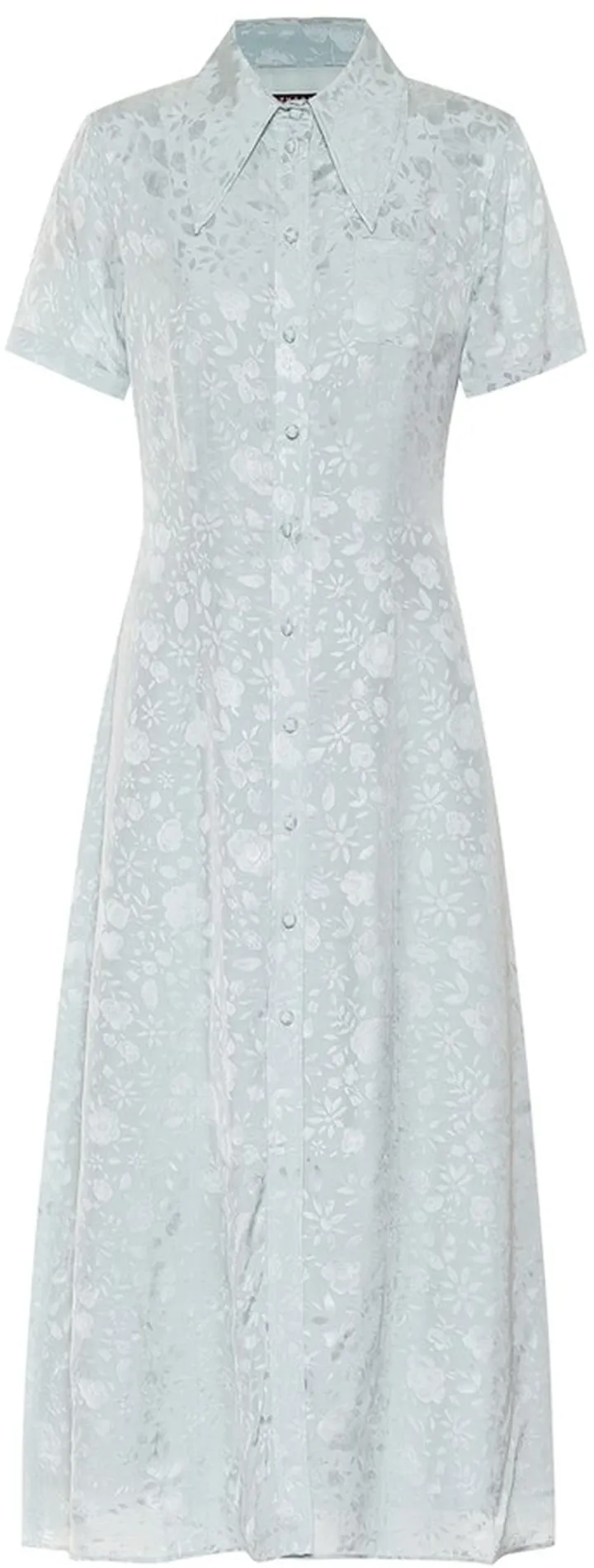 Anna floral-jacquard dress
