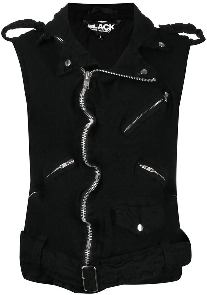Chunky-Knit Biker Vest
