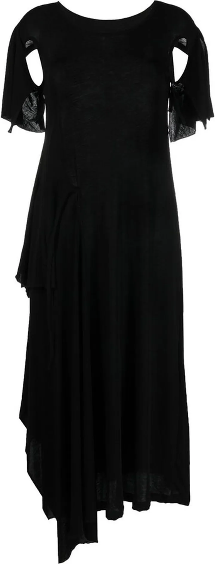 Asymmetric-Detail Cotton Dress