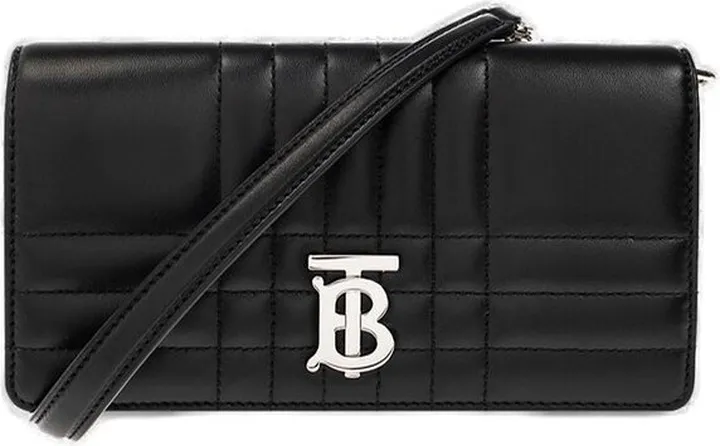 Burberry Lola Logo Plaque Quilted Shoulder Bag