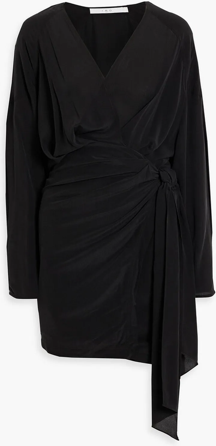 Inima silk crepe de chine mini wrap dress
