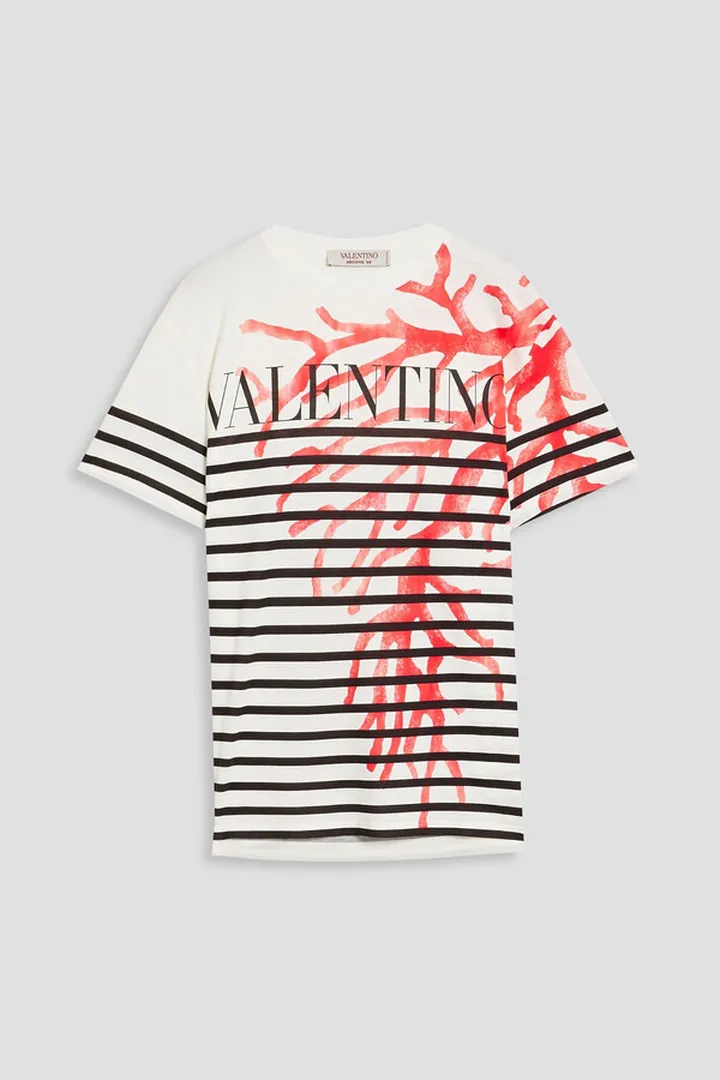 Printed cotton-jersey T-shirt