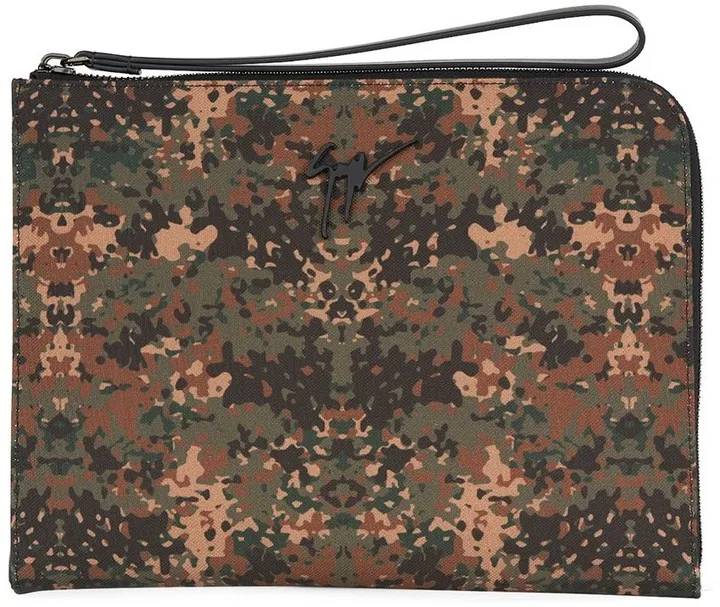 Fabian camouflage-print clutch