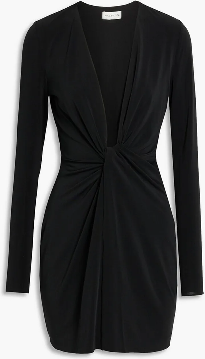 Jaycee knotted jersey mini dress