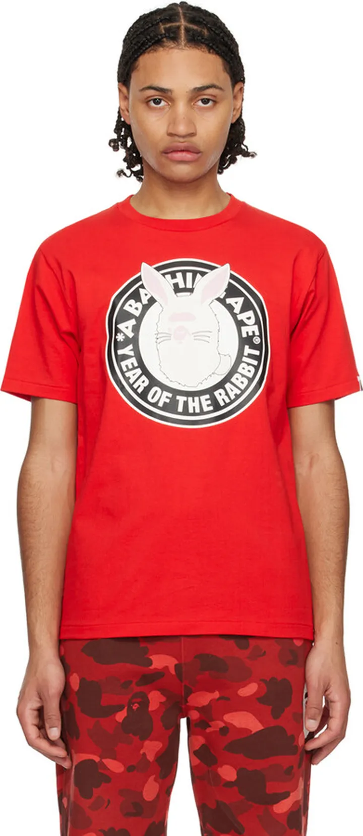 BAPE Red Crewneck T-Shirt