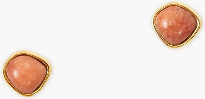 Dark Peach Aventurine Bay Studs