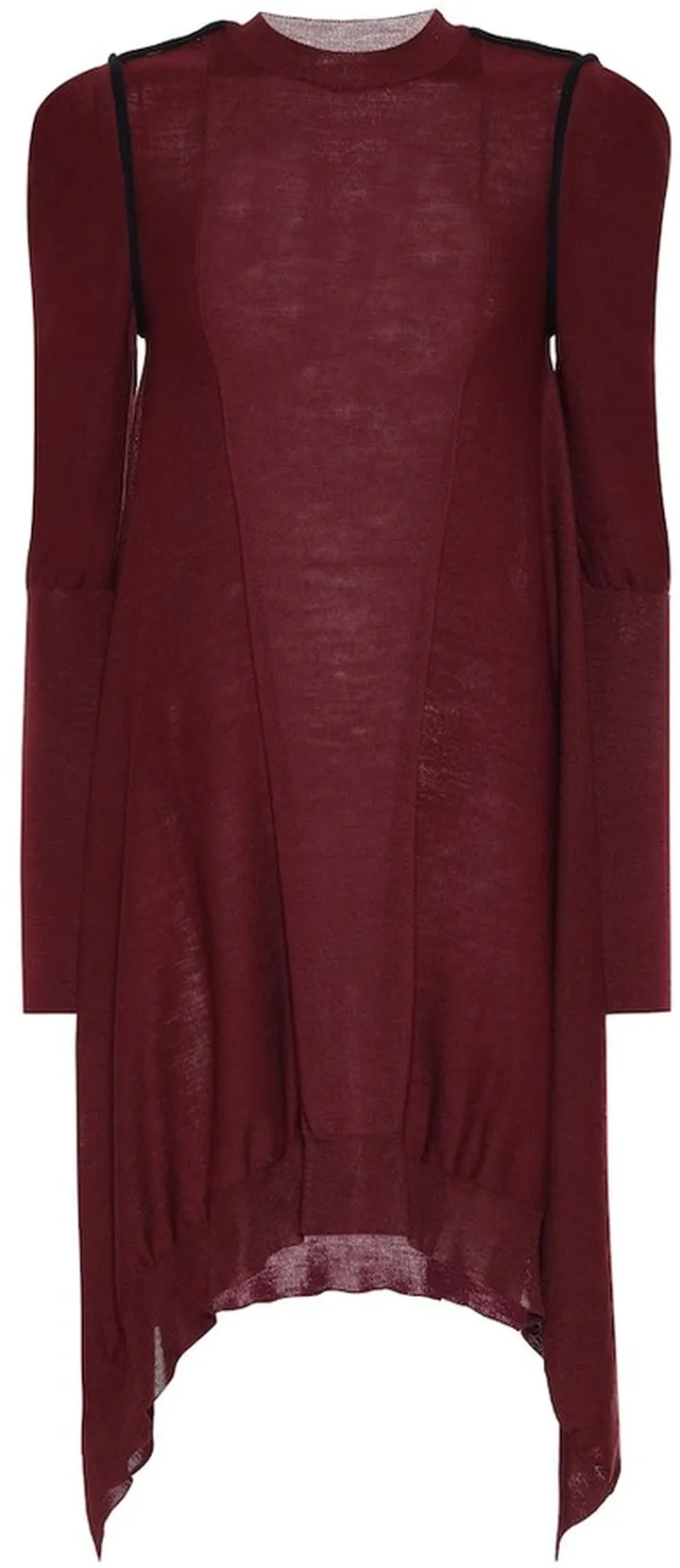 Asymmetrical wool dress