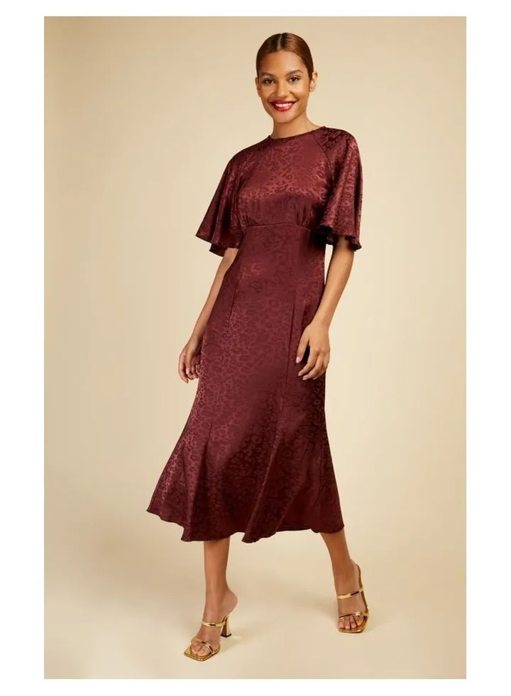 Little Mistress Satin Jacquard Maxi Dress
