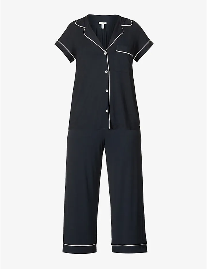Womens Black Sorbet Gisele Stretch-jersey Pyjama set