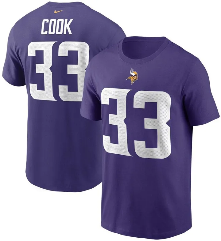 Men's Dalvin Cook Purple Minnesota Vikings Name and Number T-shirt