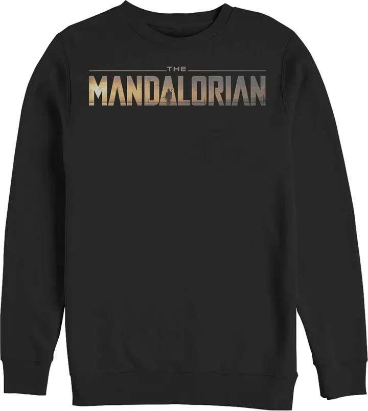 Men's Star Wars The Mandalorian Silhouette Logo Sweatshirt - Black - 2X Large