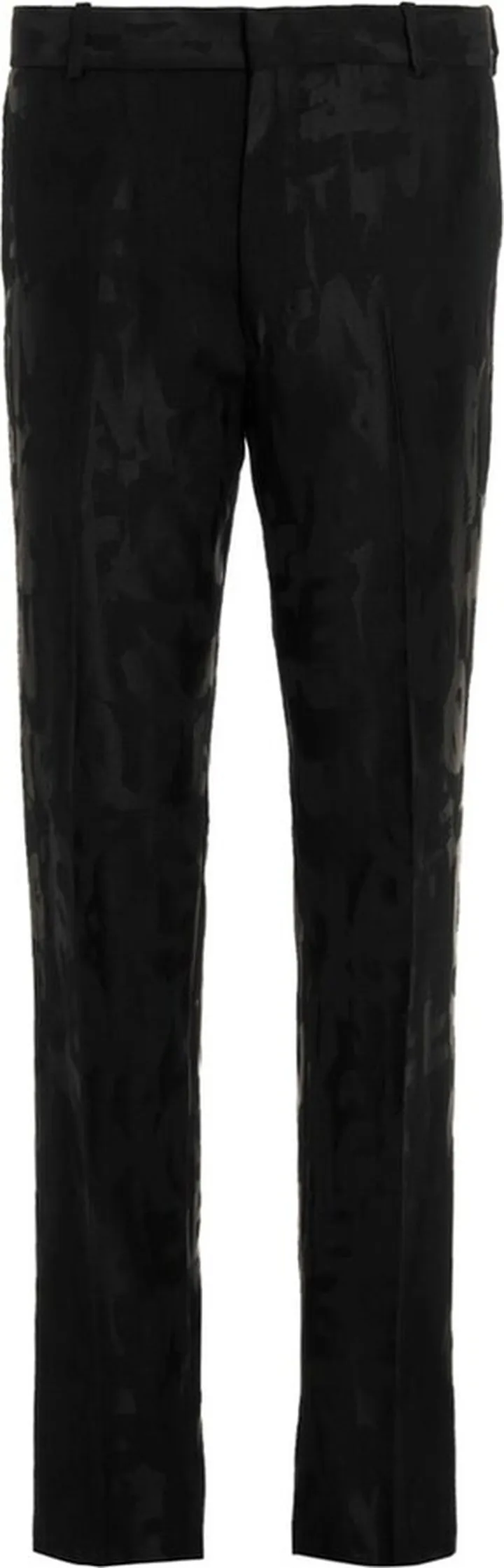 Alexander McQueen Graffiti Logo-Jacquard Straight-Leg Trousers