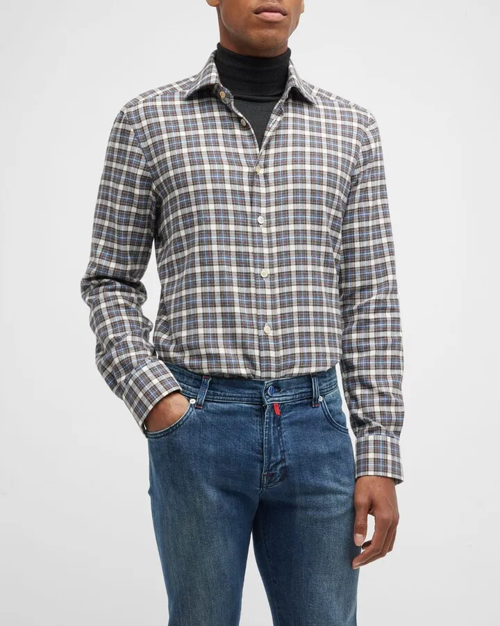 Men's Cotton Flannel Sport Shirt
