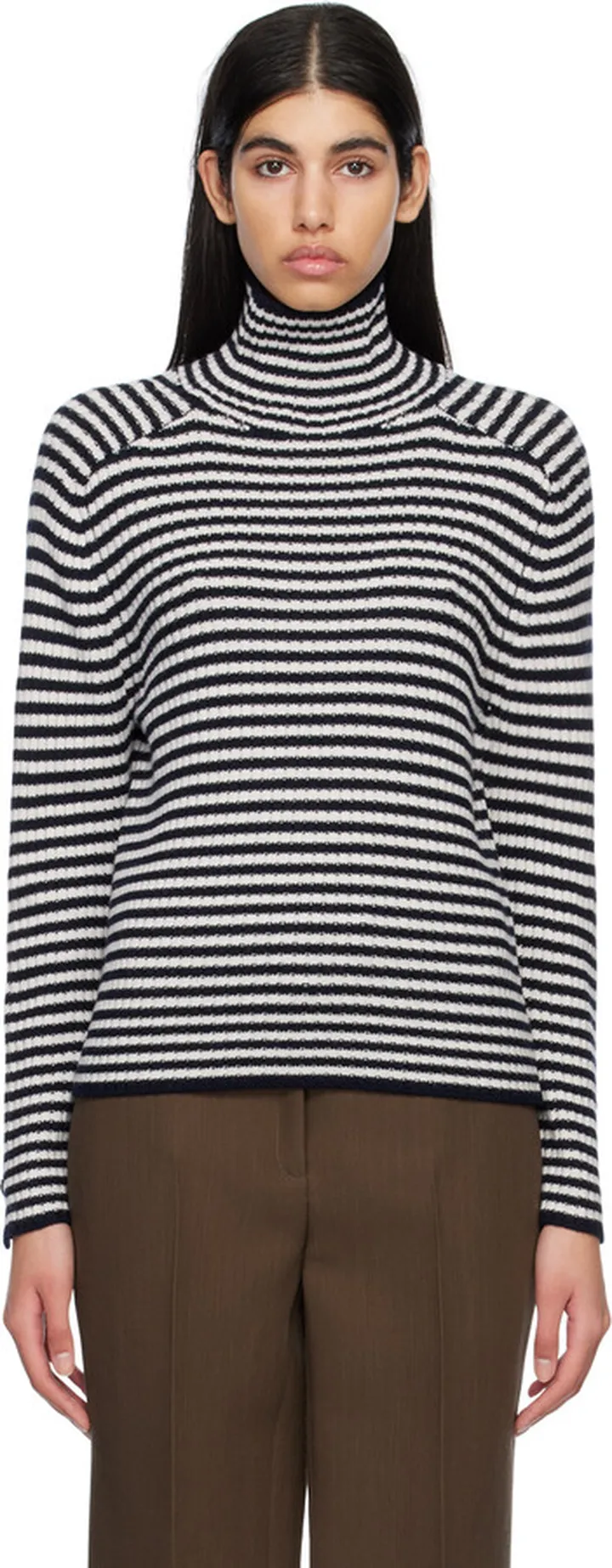 Max Mara Black & White Harlem Turtleneck