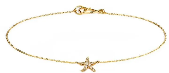 18kt yellow gold diamond Starfish bracelet