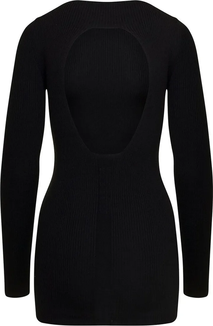 Rick Owens Maglia Backless Slash-Neck Knitted Top