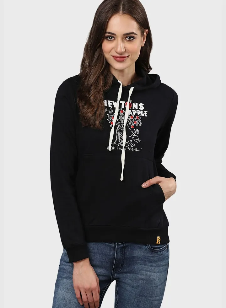 Front Pocket Printed Hoodie