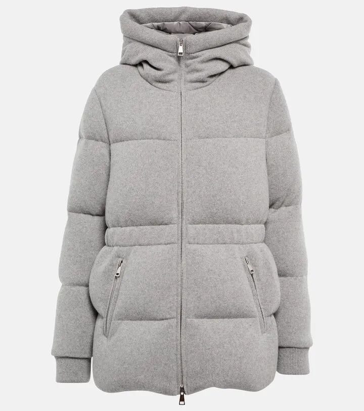 Daval cashmere and wool down jacket