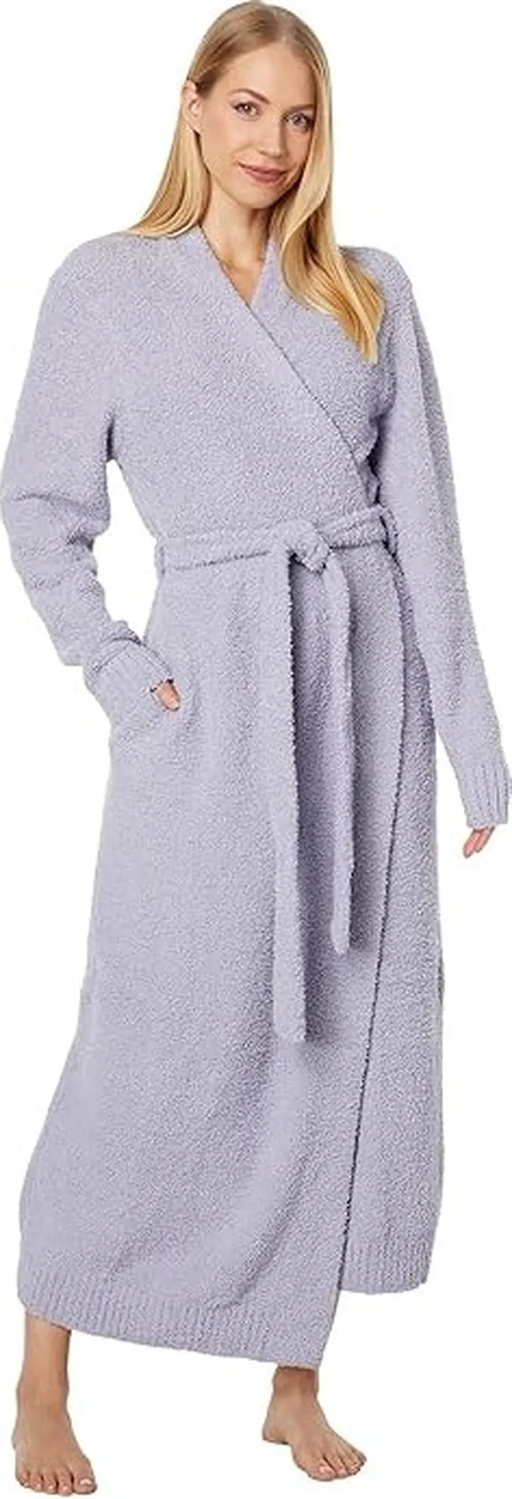 UGG Lenny Knit Robe (Cloudy Grey) Women's Pajama Sets