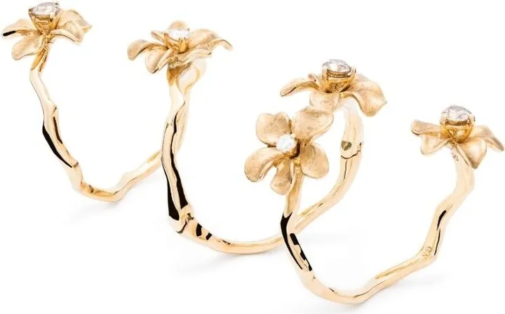 18kt Rose Gold Floral Diamond Ring